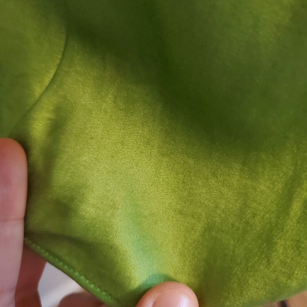 INC Y2k Silk Satin Green Babydoll Top Size 4 Going Out Forest Fairy Feminine - Picture 5 of 9